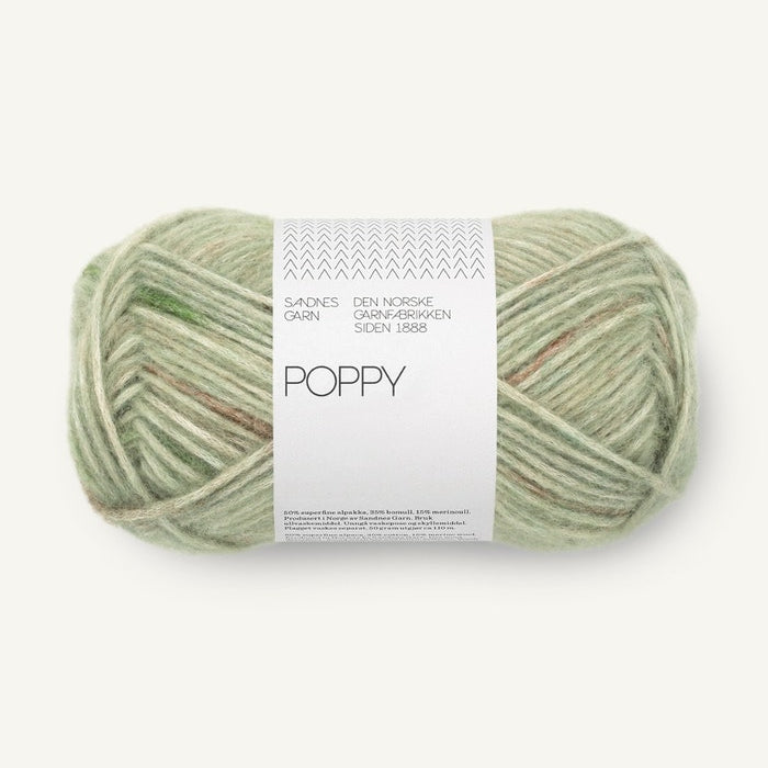 Sandnes Garn Poppy – 8520 Green Marble