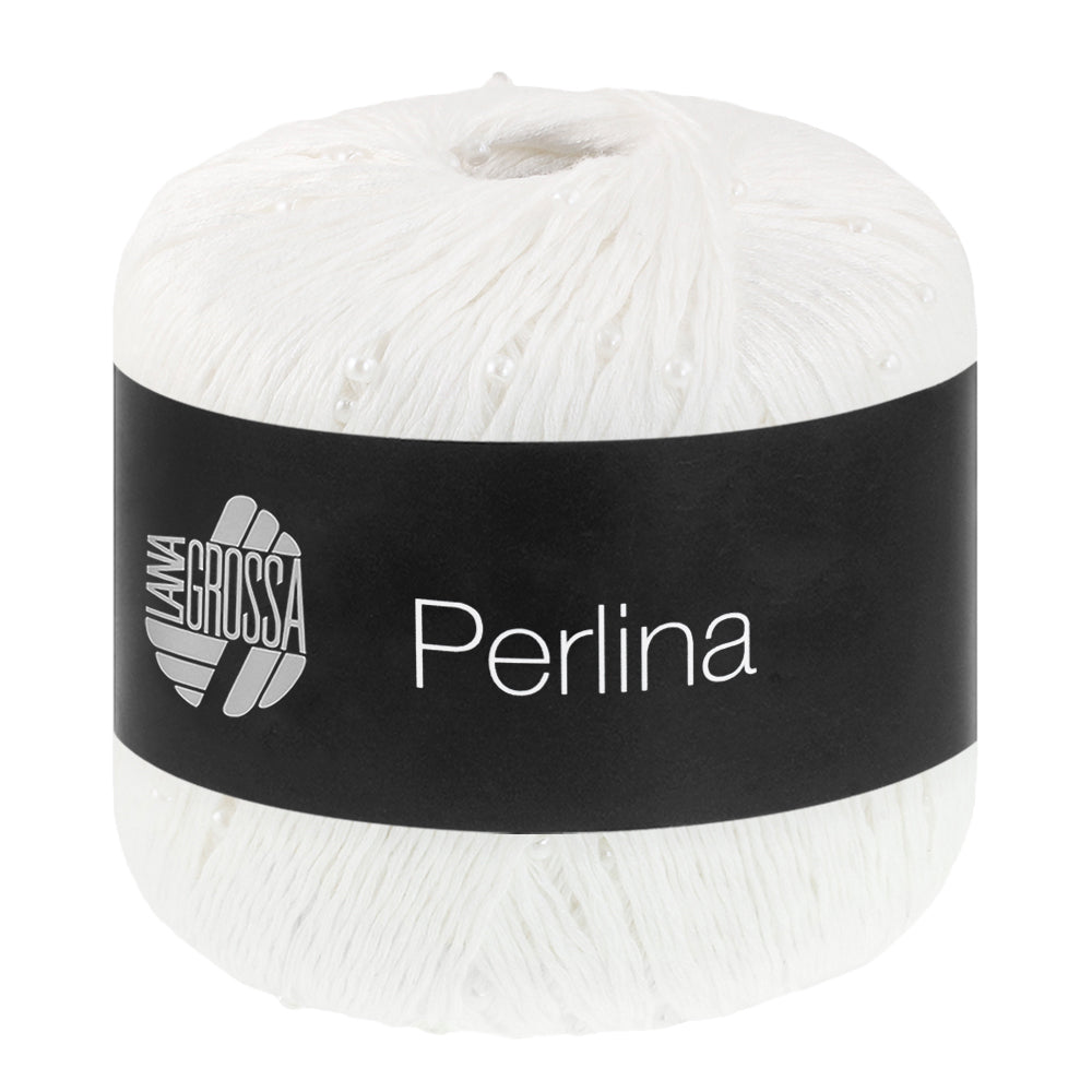 PERLINA von LANA GROSSA – 01-Weiß, Perlengarn 50 g
