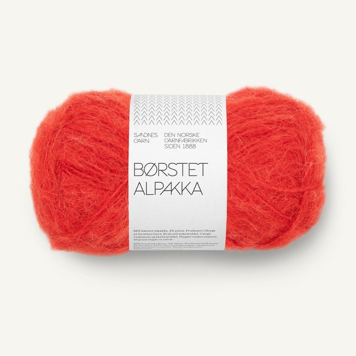 BØRSTET ALPAKKA von SANDNES – 4018 scarlet red