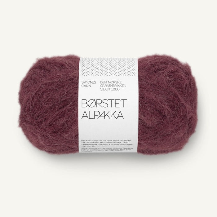 BØRSTET ALPAKKA von SANDNES – 4372 deep burgundy