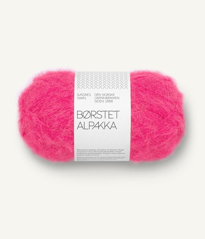 BØRSTET ALPAKKA von SANDNES – 4518 hot pink