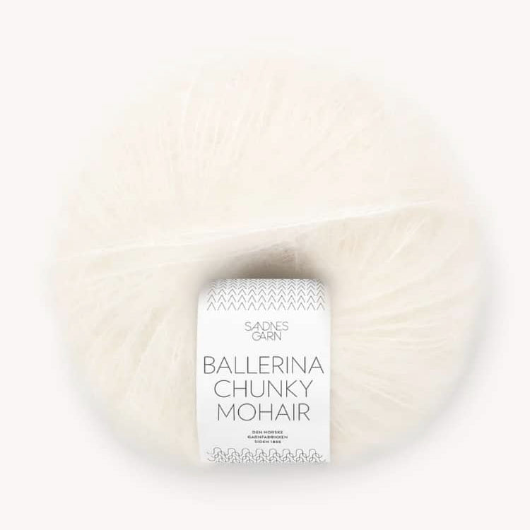 SANDNES BALLERINA CHUNKY MOHAIR 1001 true white