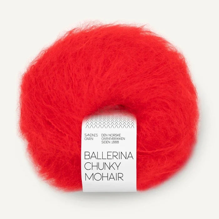SANDNES BALLERINA CHUNKY MOHAIR 4018 scarlet red