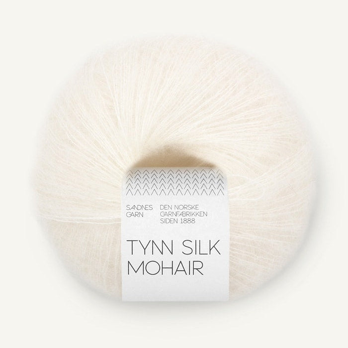 TYNN SILK MOHAIR von SANDNES – 1001 true white
