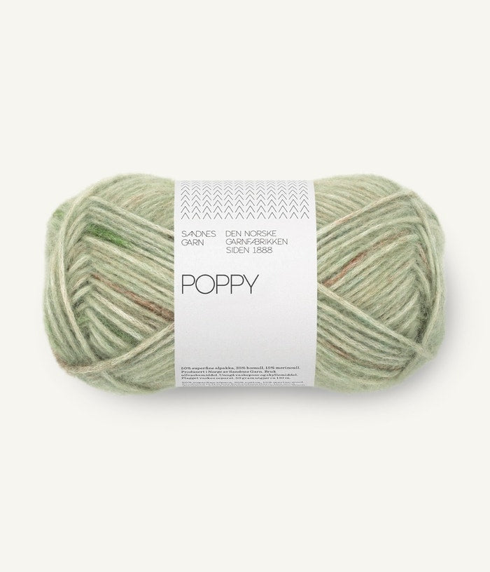 Sandnes Garn Poppy – 8520 Green Marble