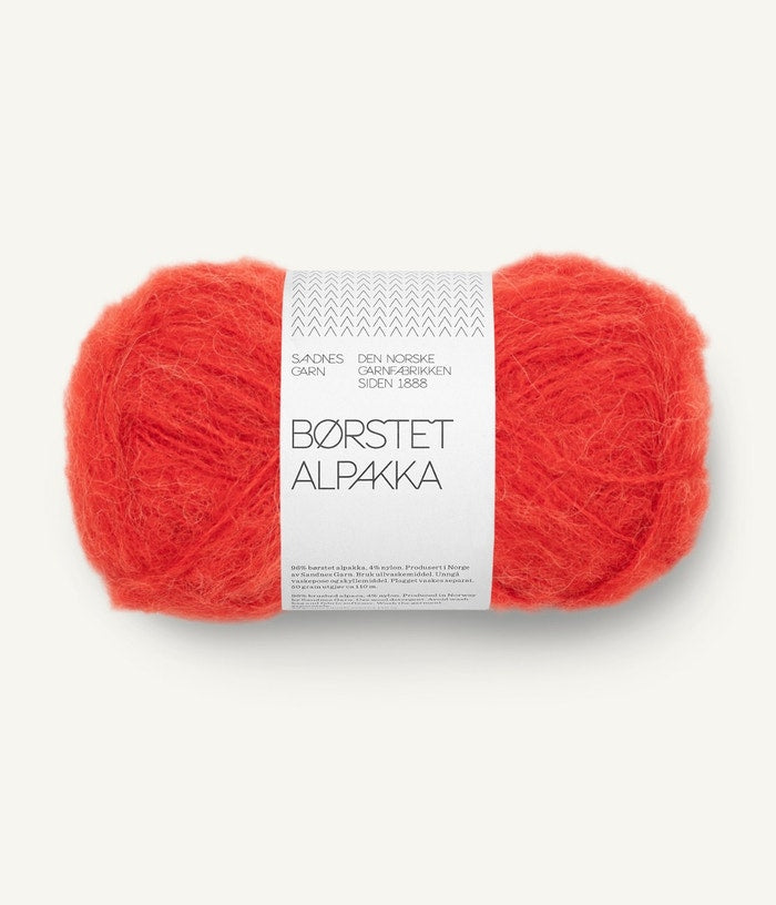 BØRSTET ALPAKKA von SANDNES – 4018 scarlet red