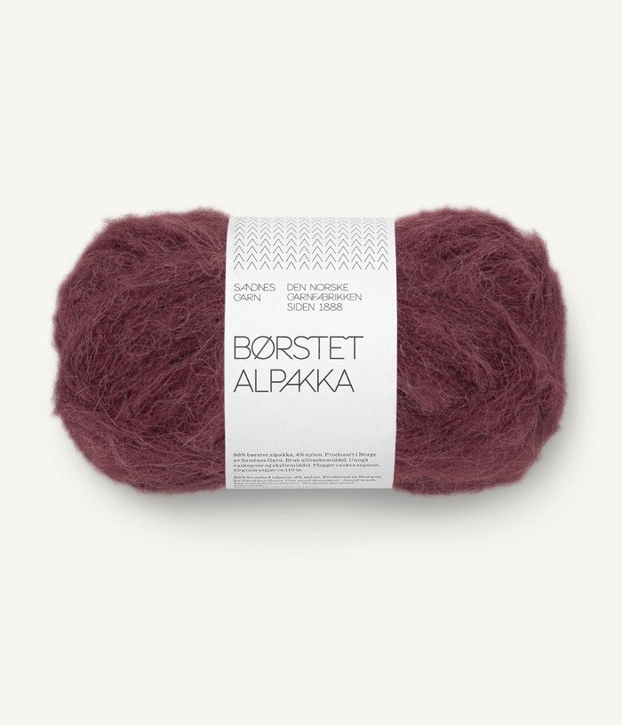 BØRSTET ALPAKKA von SANDNES – 4372 deep burgundy