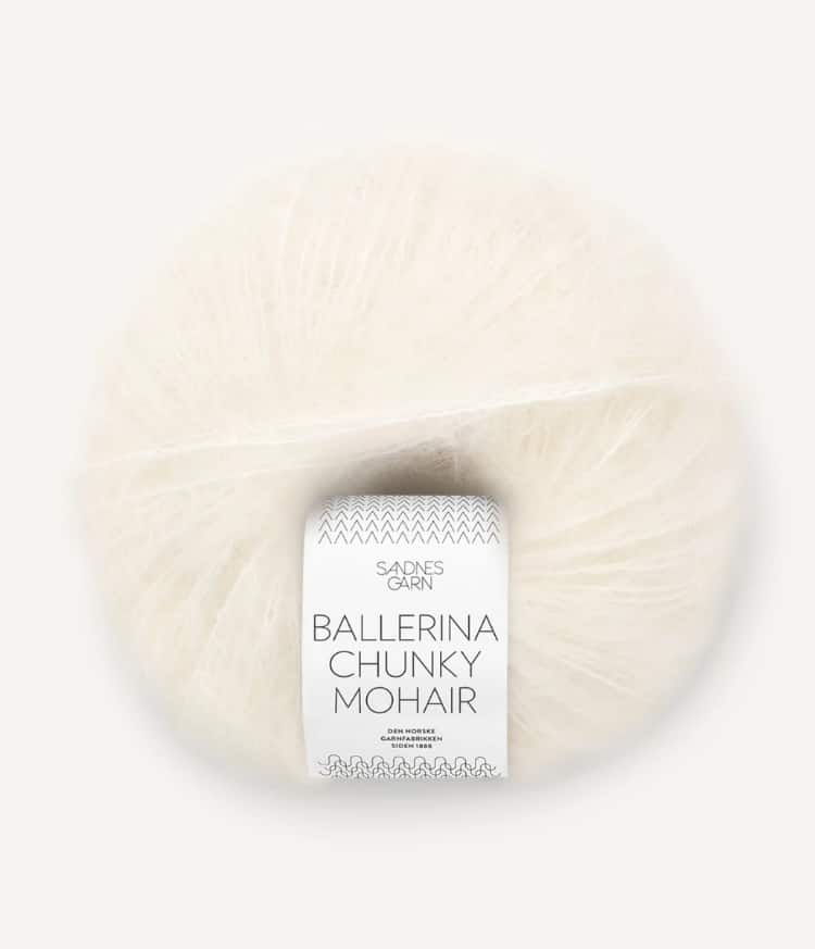 SANDNES BALLERINA CHUNKY MOHAIR 1001 true white