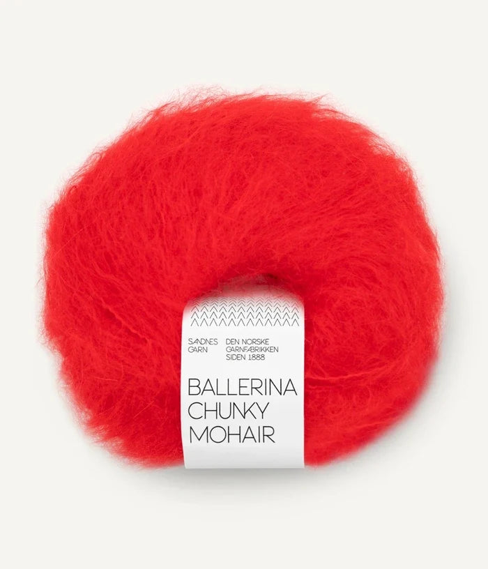 SANDNES BALLERINA CHUNKY MOHAIR 4018 scarlet red