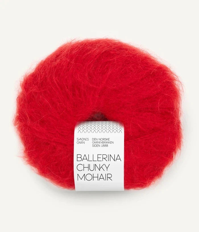 SANDNES BALLERINA CHUNKY MOHAIR 4219 true red