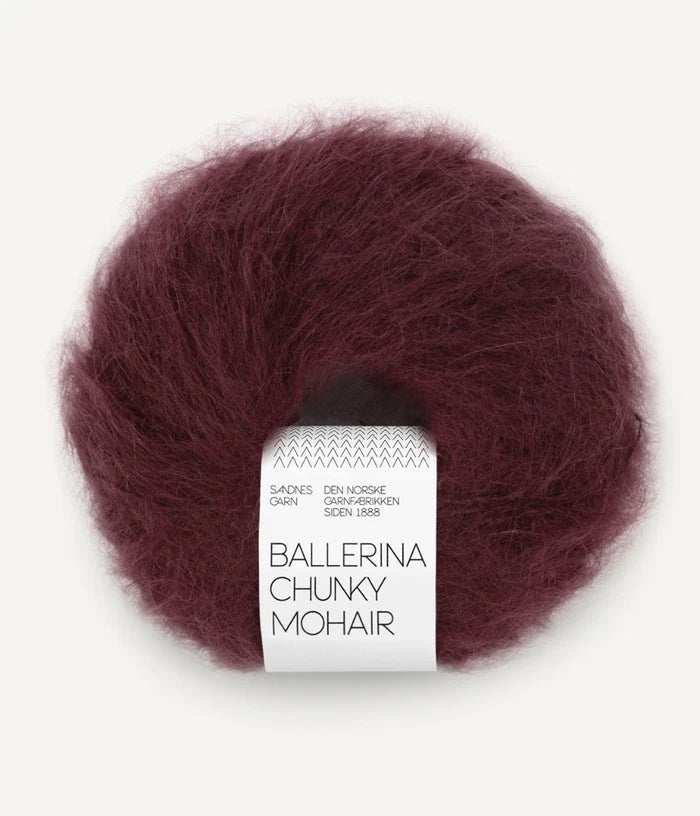 SANDNES BALLERINA CHUNKY MOHAIR 4372 deep burgundy