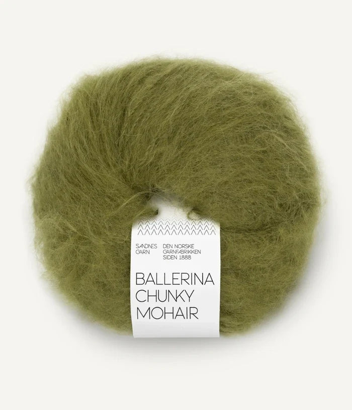 SANDNES BALLERINA CHUNKY MOHAIR 9563 moss green