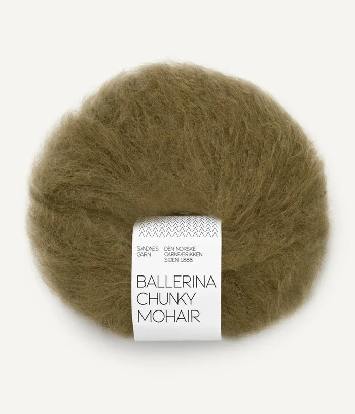 SANDNES BALLERINA CHUNKY MOHAIR 9873 dark olive