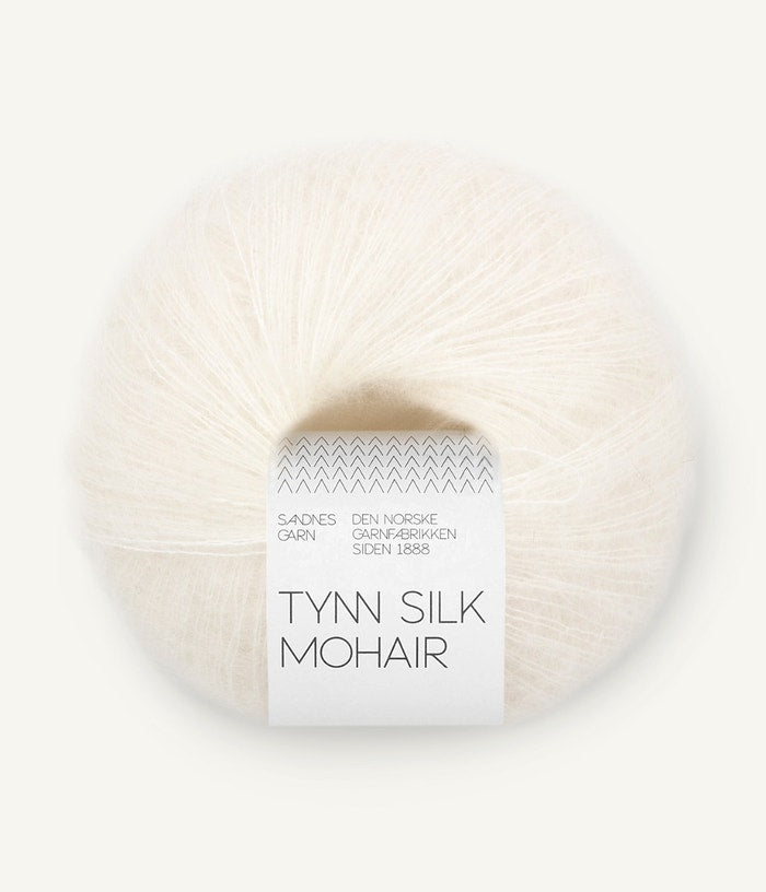 TYNN SILK MOHAIR von SANDNES – 1001 true white