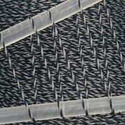 Silber Schwarz 1000gr. Mouline Polyester Garn Nadelstärke 2-4